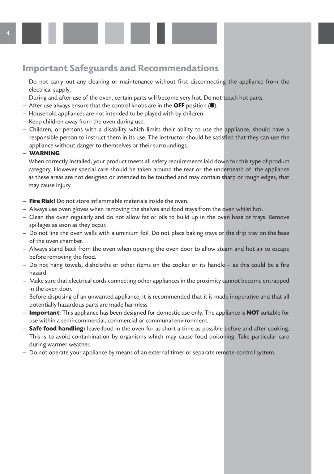 CDA SC210, SV150, SV100, SC610, SC220, 6Q5, SC510 manual Important Safeguards and Recommendations,  Warning 